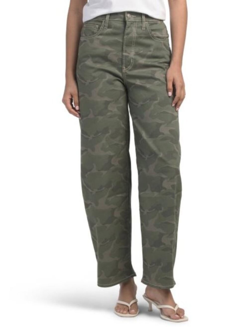 HUDSON Camo High Rise Barrel Jeans